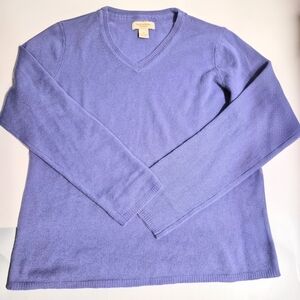 Peck & Peck Women’s V-Neck Sweater — Light Lavender